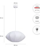 teppich.pl Lampa wisząca Klare biały