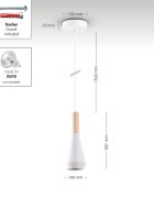 teppich.pl Lampa wisząca Liora biały
