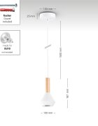 teppich.pl Lampa wisząca Liora biały