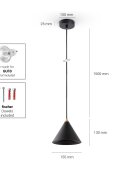 teppich.pl Lampa wisząca Polina złoto