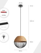 teppich.pl Lampa wisząca Riha natura