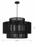teppich.pl Lampa wisząca Runa czarny