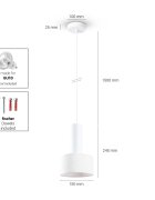 teppich.pl Lampa wisząca Venta biały