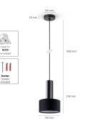 teppich.pl Lampa wisząca Venta czarny