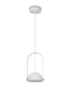 teppich.pl LED-Lampa wisząca Paci biały
