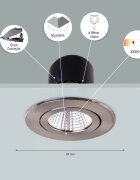 teppich.pl LED-Oprawa sufitowa wpuszczana Elva nikiel