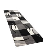 teppich.pl Nowoczesny dywan Diamora czarno-biały 80x300 cm