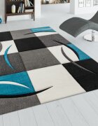 teppich.pl Nowoczesny dywan Diamora turkusowy 300x400 cm