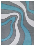teppich.pl Nowoczesny dywan Diamora turkusowy 80x300 cm