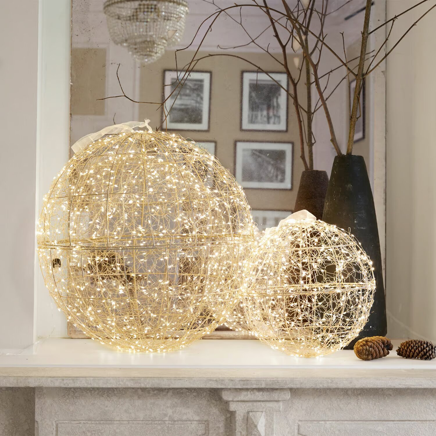 LOBERON Dekoracja LED zestaw 2 szt. Ambertin