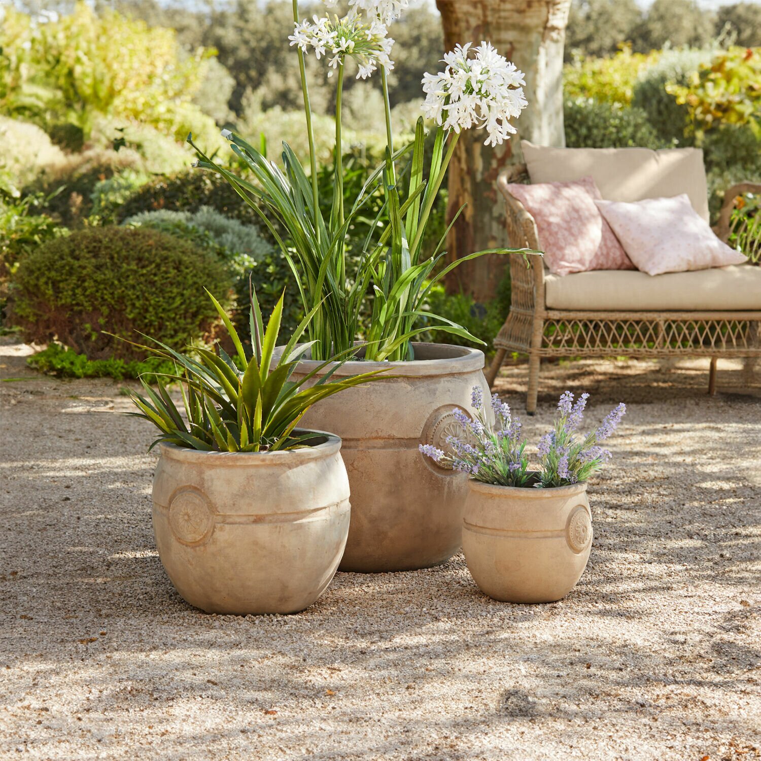 LOBERON Doniczka zestaw 3 szt. Clorivon