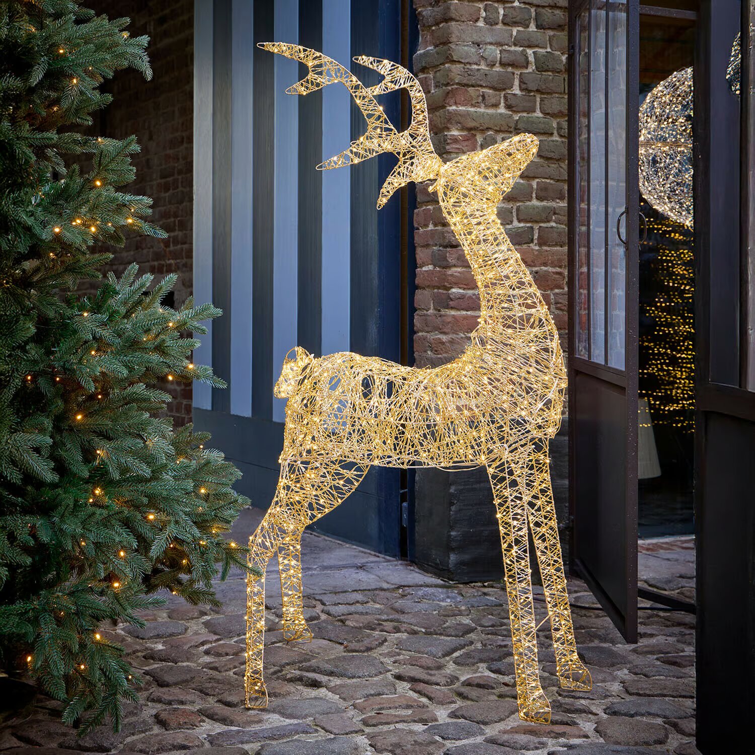LOBERON Figurka jelenia LED Elanari