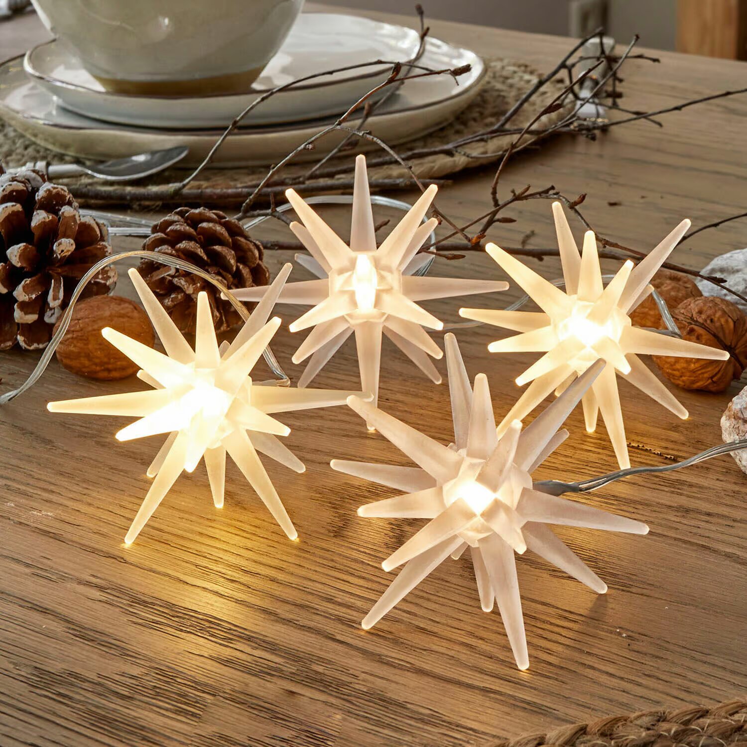 LOBERON Gwiazda z lampkami LED zestaw 4 szt. Ciseau