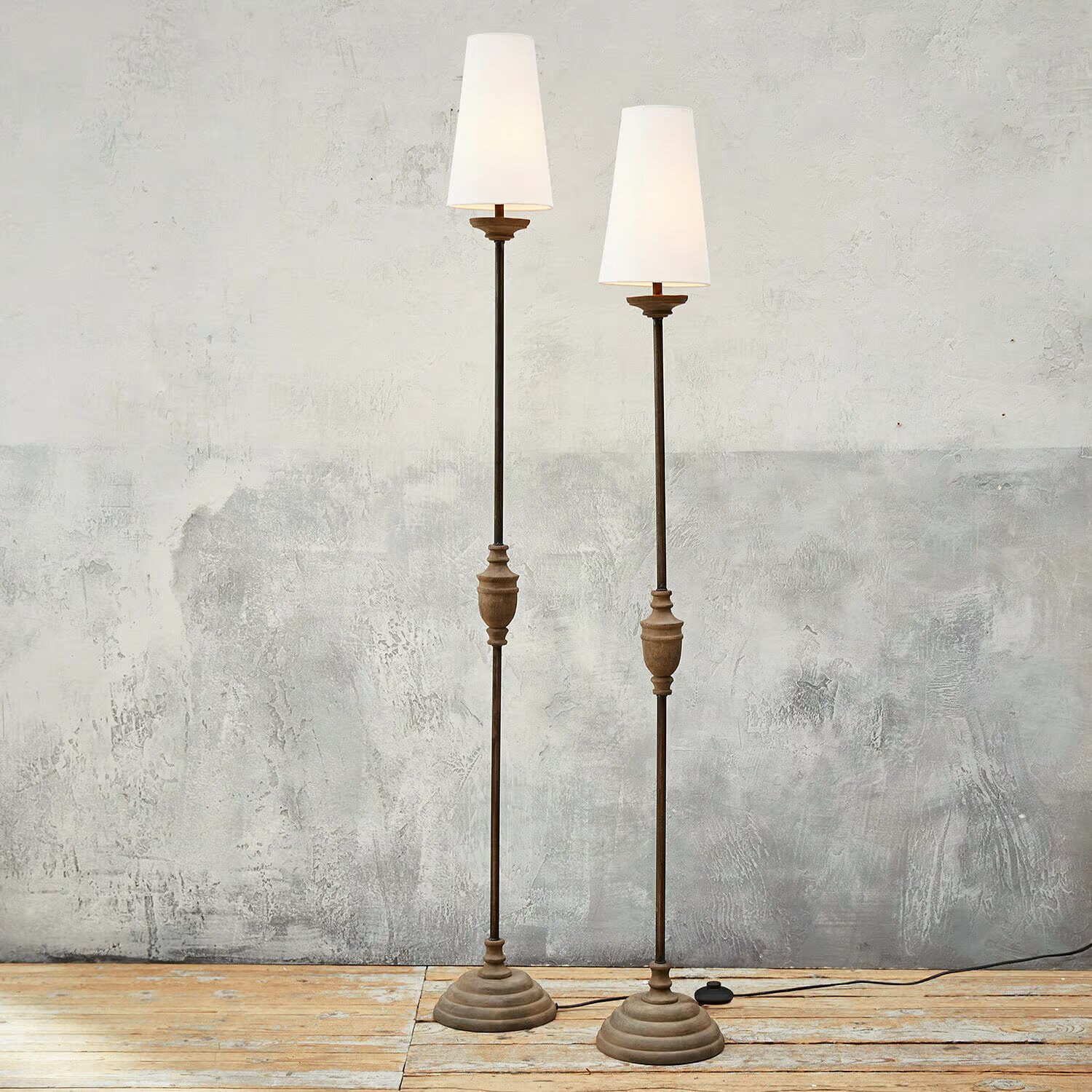LOBERON Lampa stojąca zestaw 2 szt. Abigail