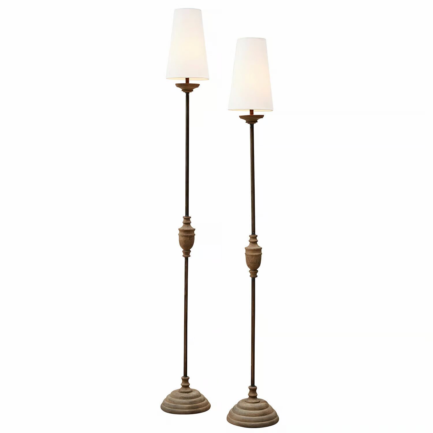 LOBERON Lampa stojąca zestaw 2 szt. Abigail