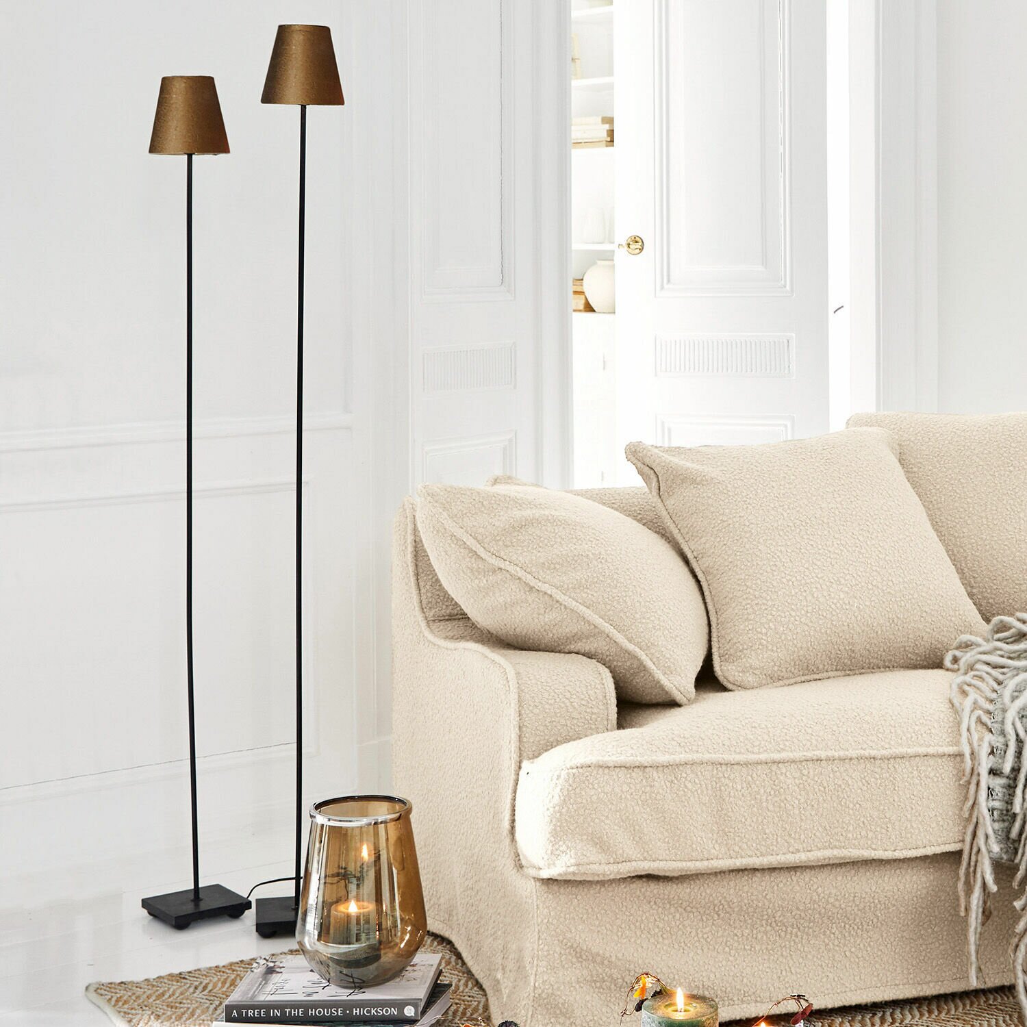 LOBERON Lampa stojąca zestaw 2 szt. Tacoma
