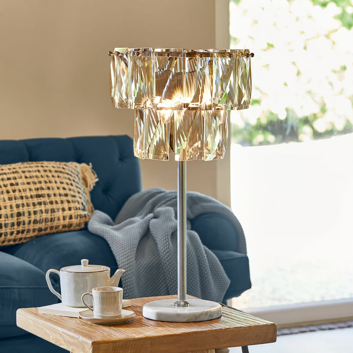 LOBERON Lampa stołowa Crystalford