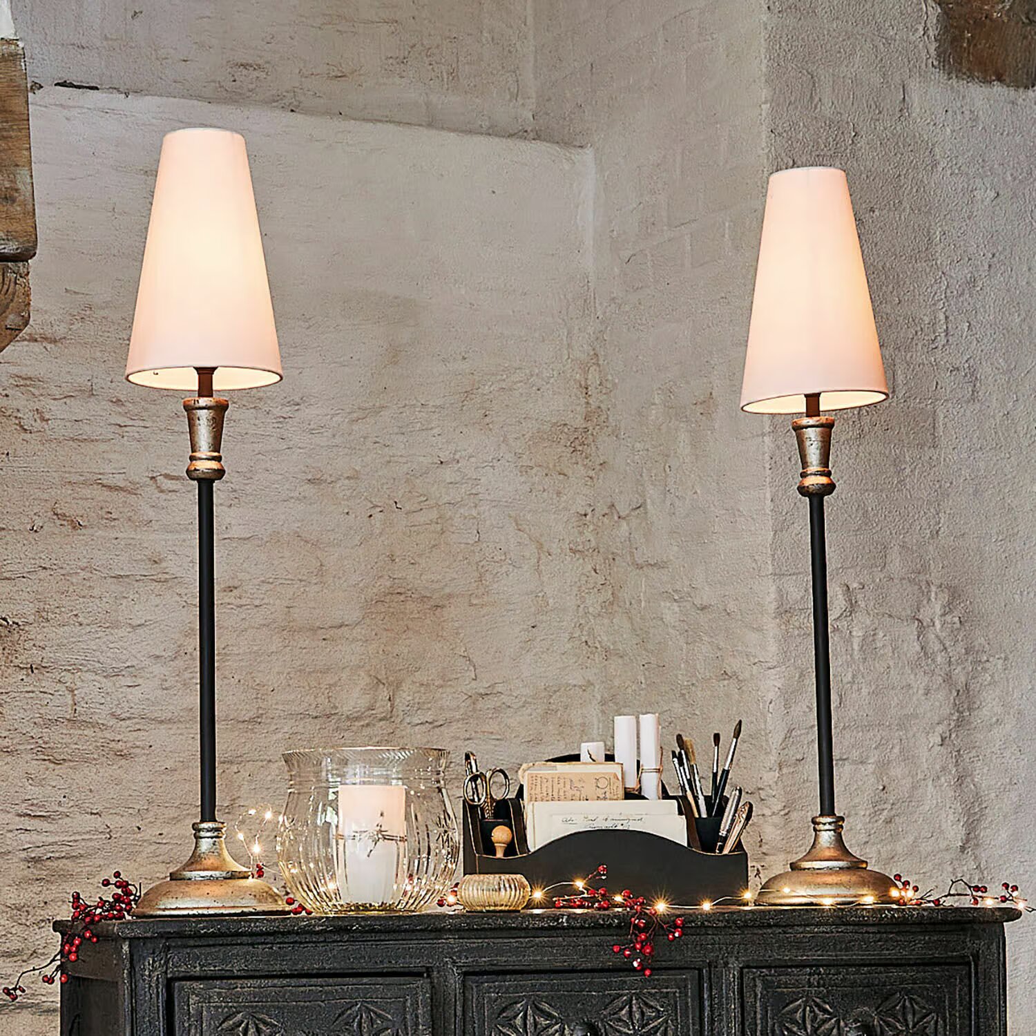 LOBERON Lampa stołowa zestaw 2 szt. Obsonville