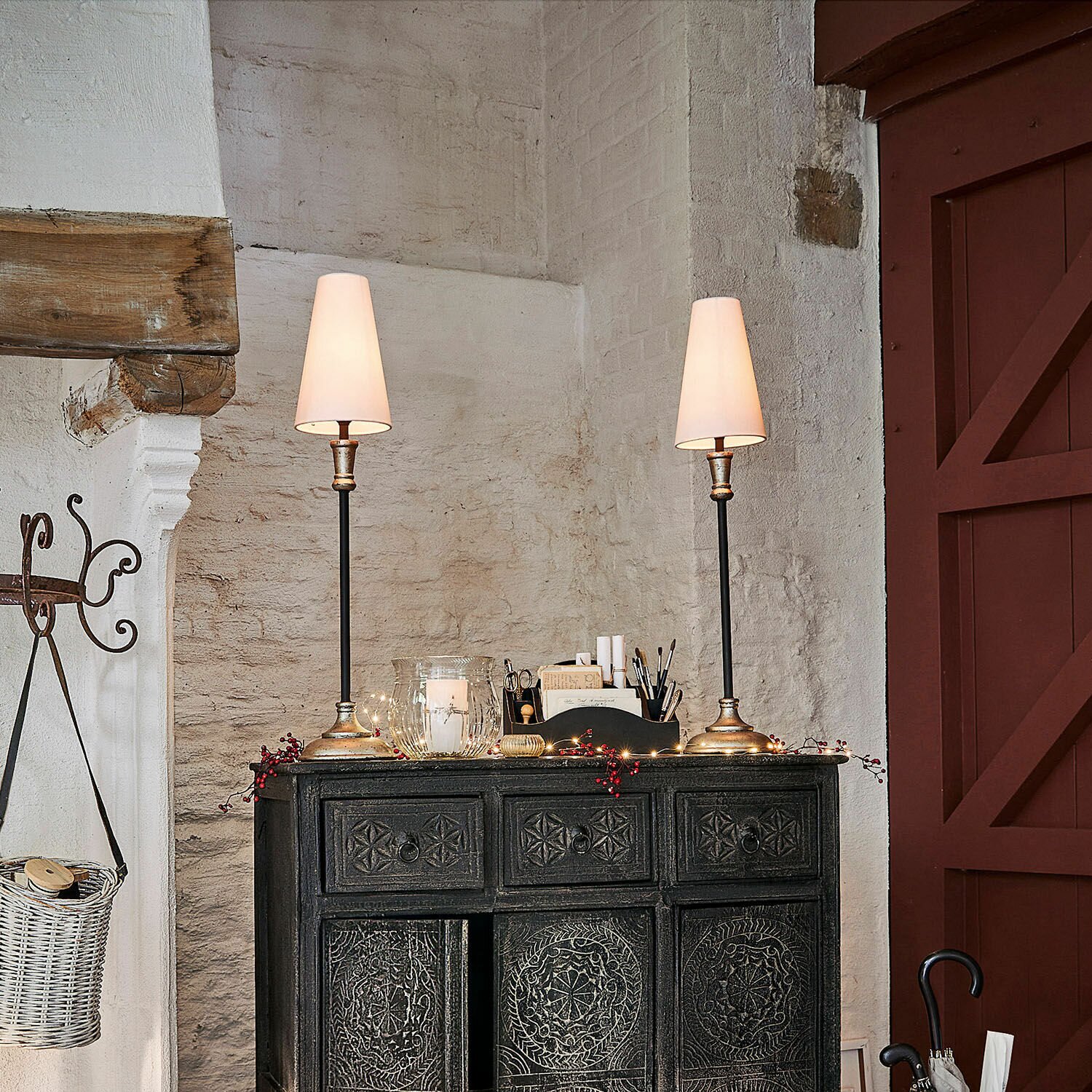 LOBERON Lampa stołowa zestaw 2 szt. Obsonville