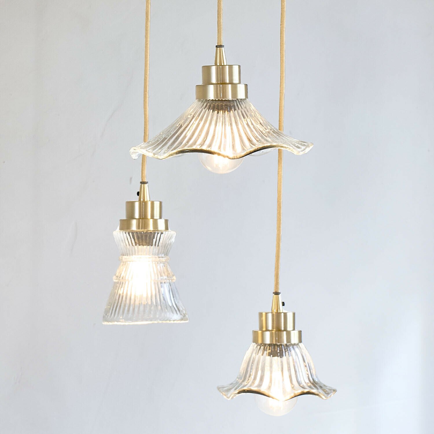 LOBERON Lampa wisząca zestaw 3 szt. Lunaras