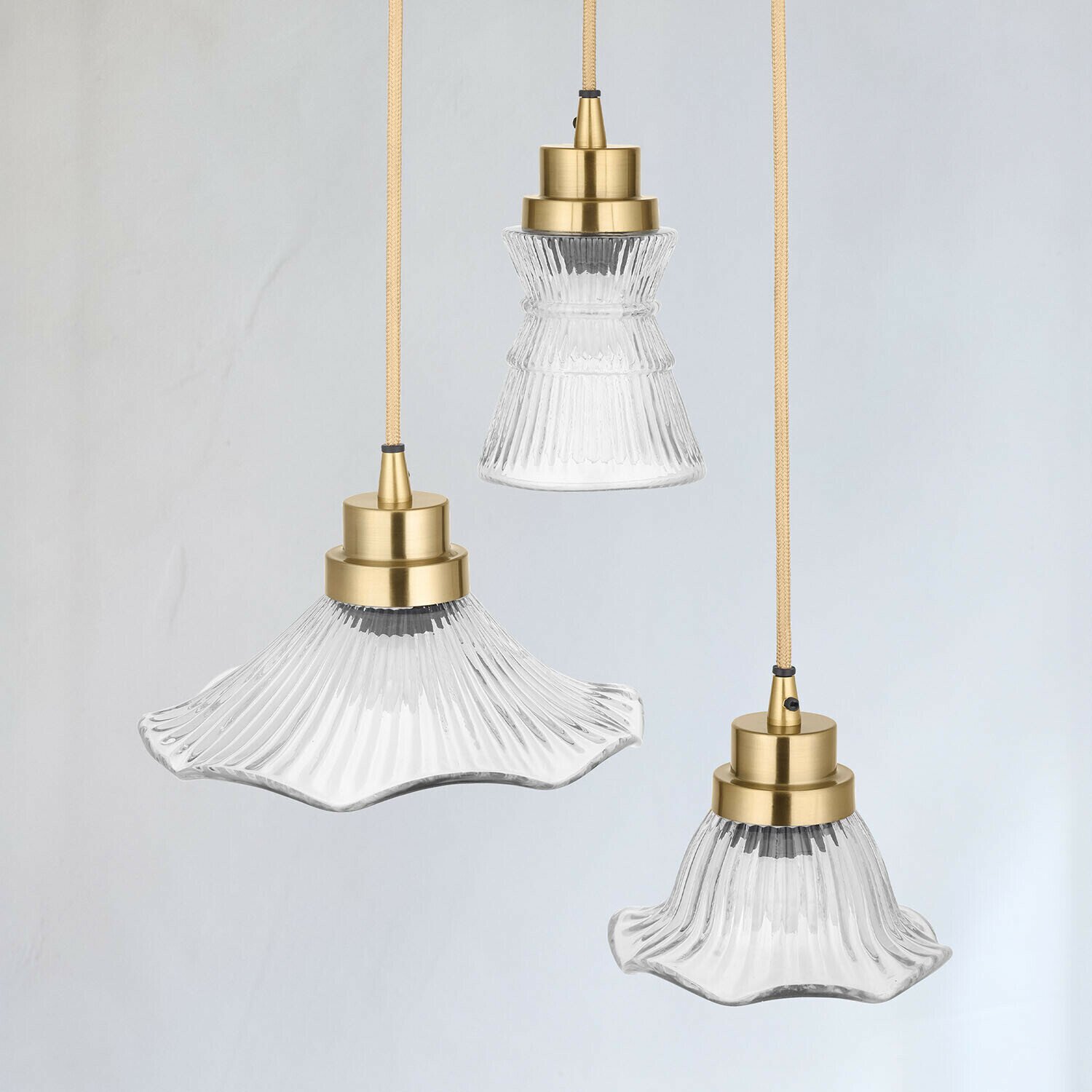 LOBERON Lampa wisząca zestaw 3 szt. Lunaras