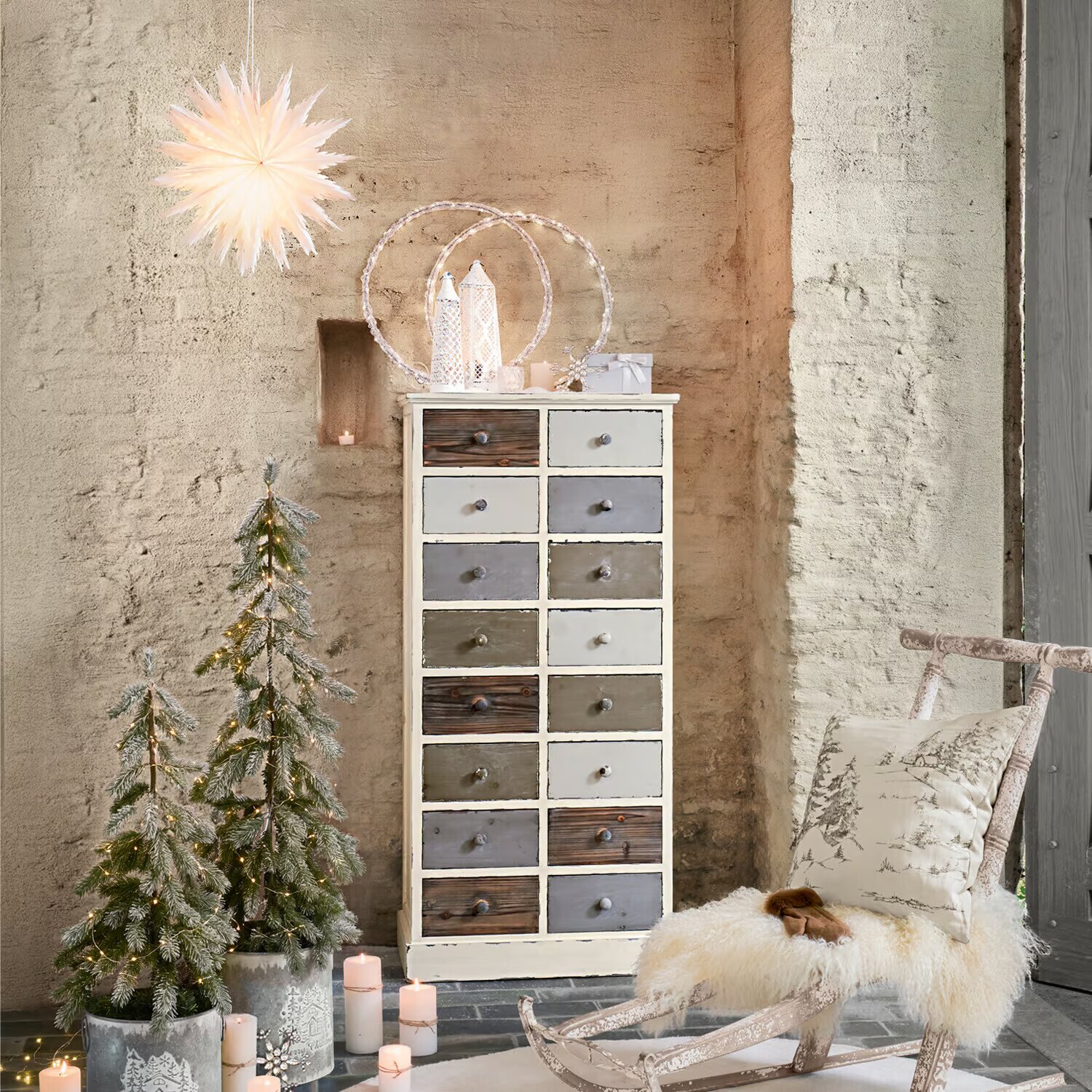 LOBERON Lampion LED zestaw 2 szt. Avelune