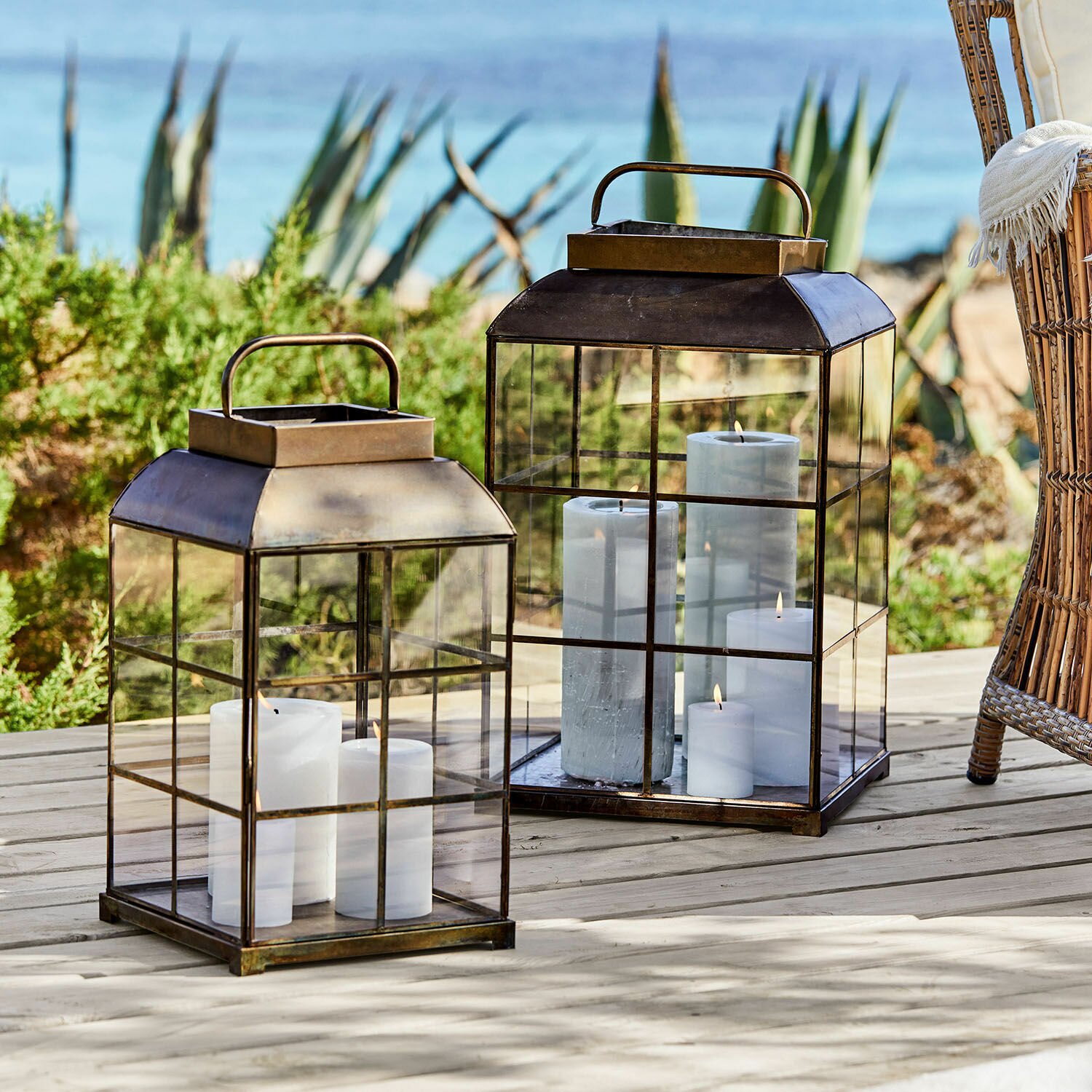 LOBERON Lampion zestaw 2 szt. Flavin