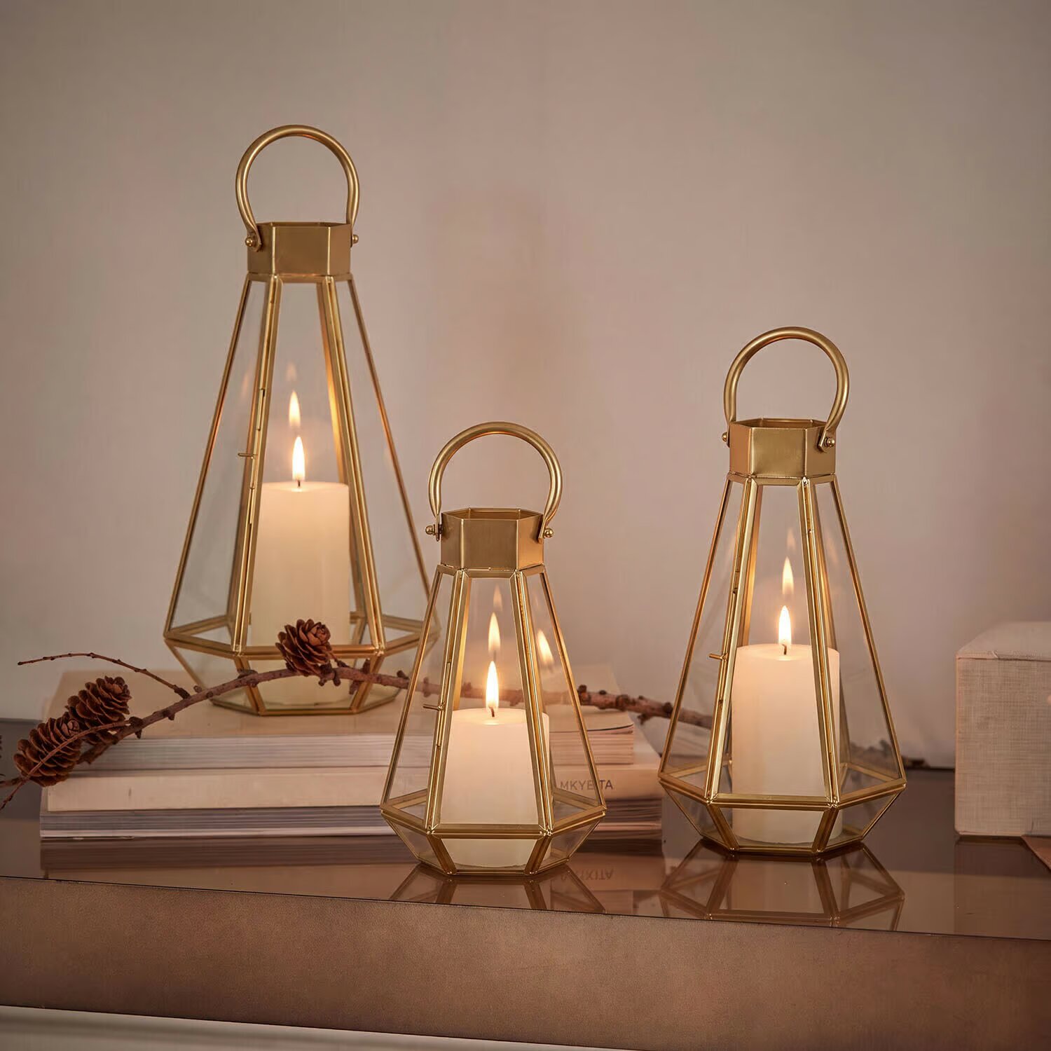 LOBERON Lampion zestaw 3 szt. Raqvane