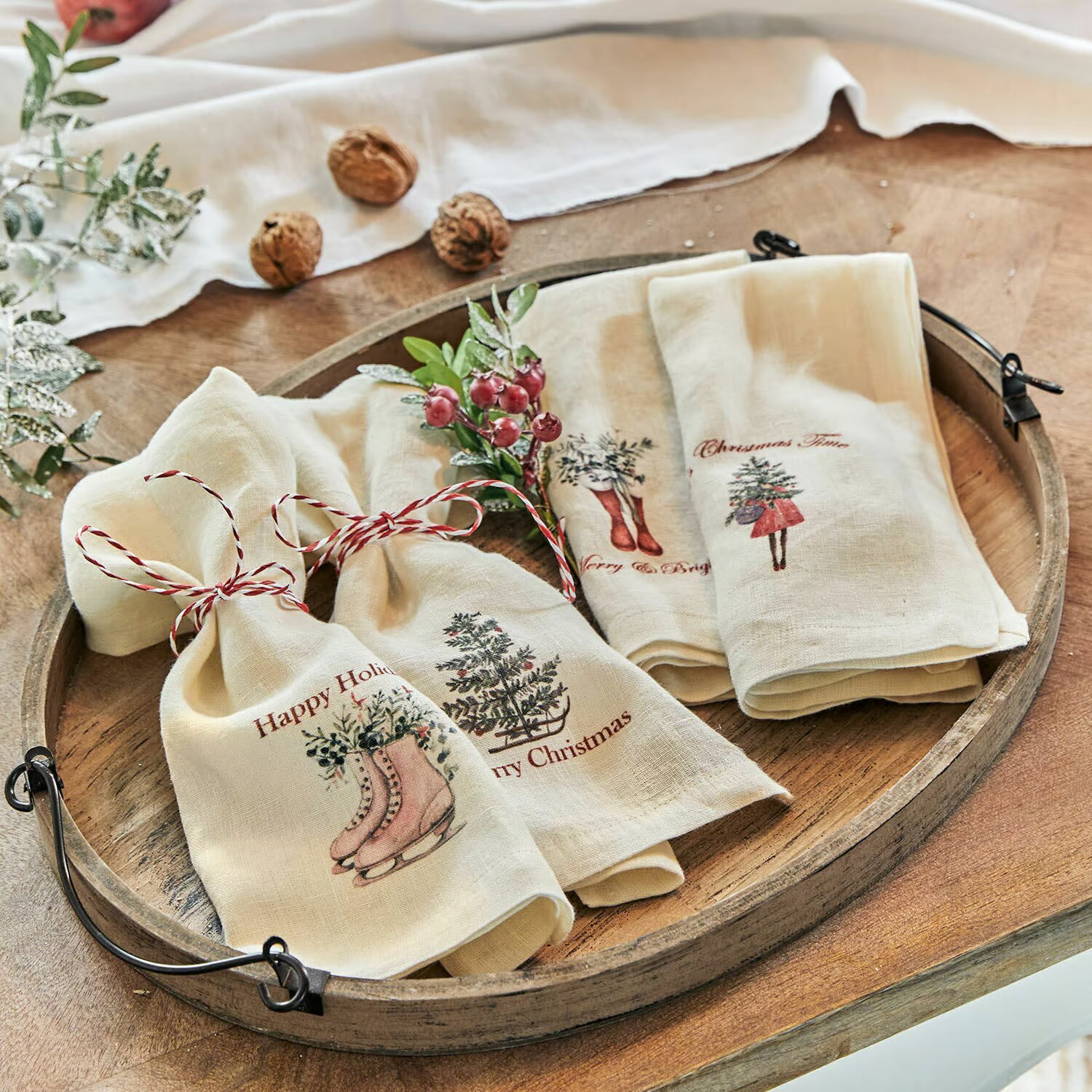 LOBERON Serwetka zestaw 4 szt. Merry & Bright