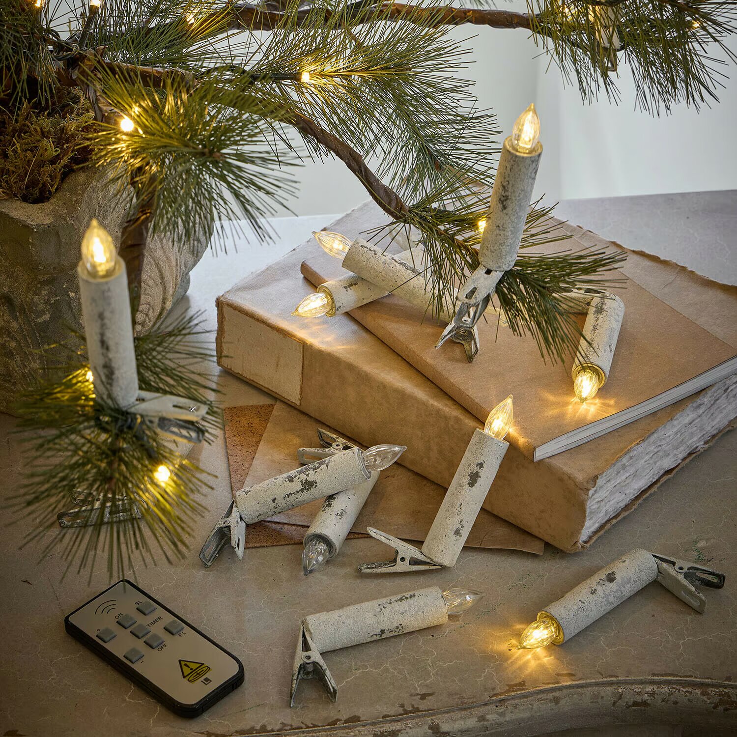 LOBERON Świeca choinkowa LED zestaw 12 szt. Thorivelle