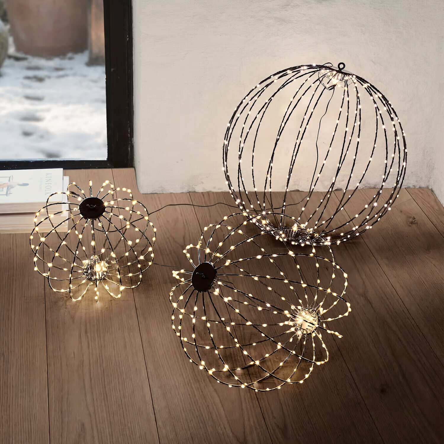 LOBERON Zestaw 3 kul LED Brilliante