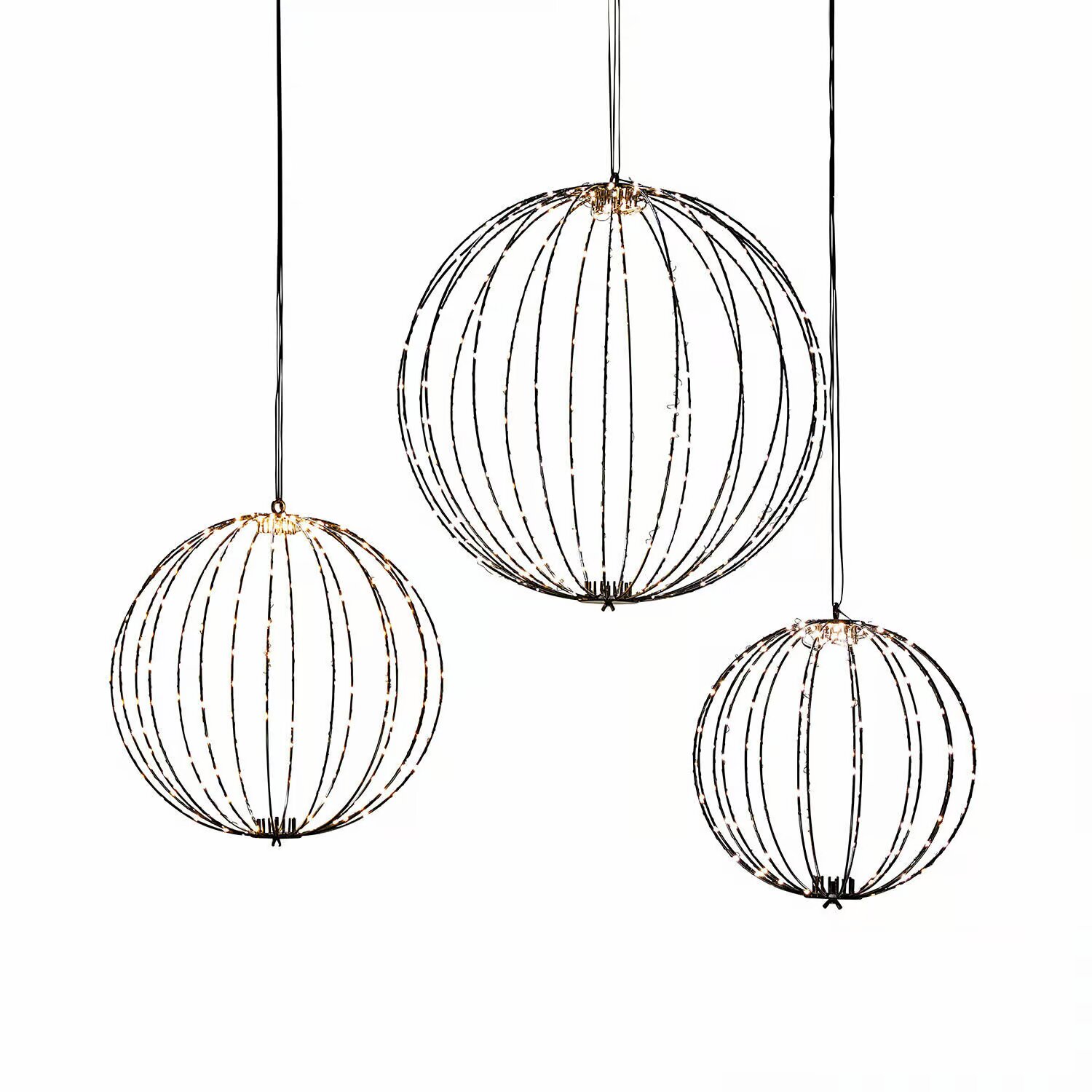LOBERON Zestaw 3 kul LED Brilliante