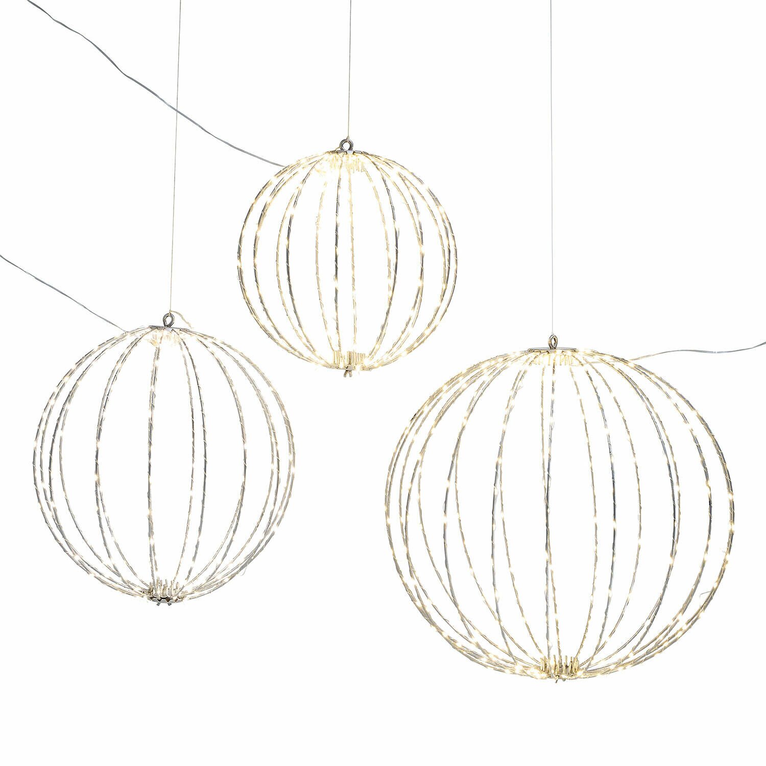 LOBERON Zestaw 3 kul LED Brilliante