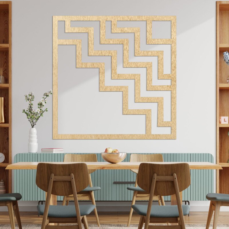 Sentop Drewniana geometryczna dekoracja kwadratowa - FORNET