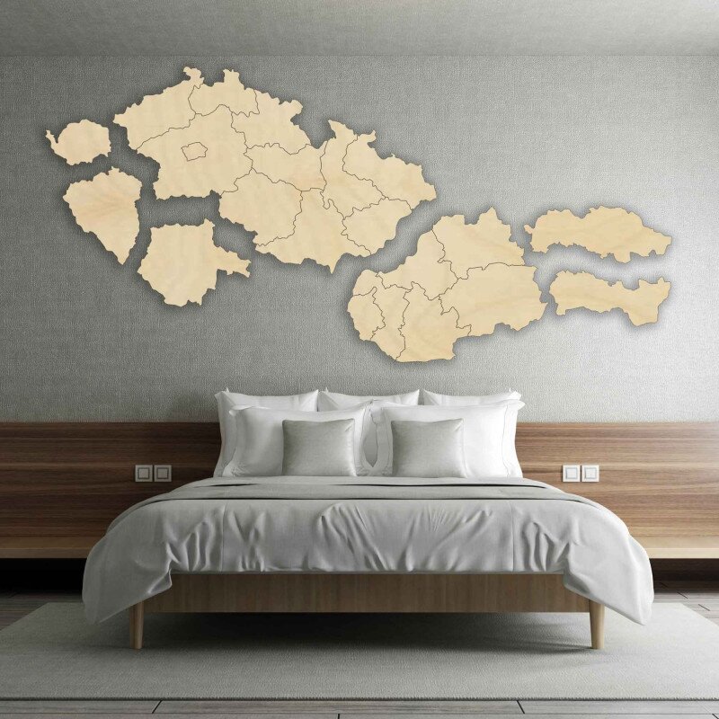 Sentop Drewniana mapa Republiki Czechosłowackiej - Geografia