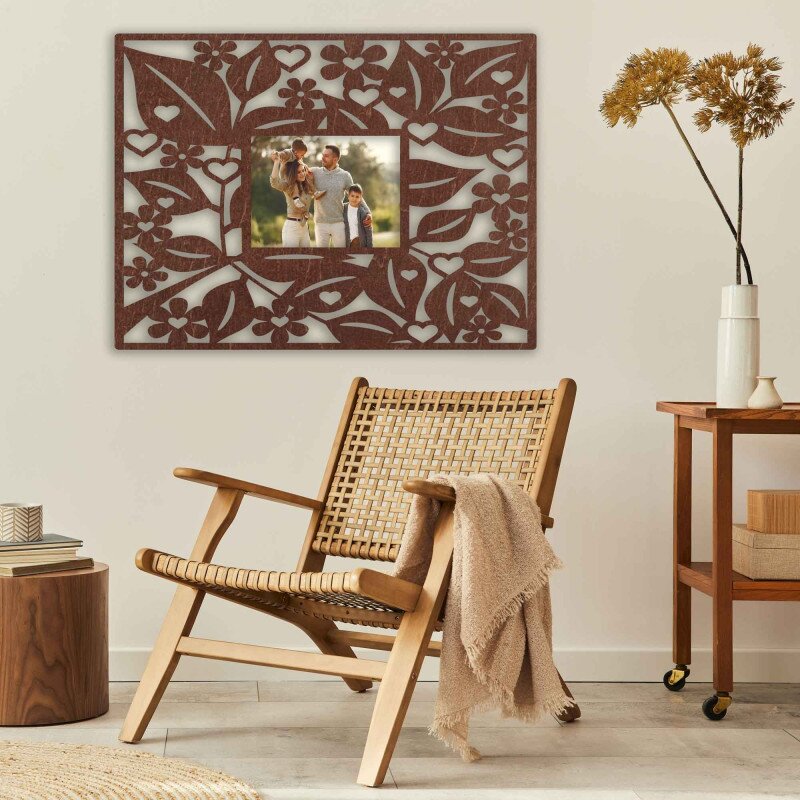 Sentop Drewniana ramka na zdjęcia na ścianę - prostokąt - do 60 x 80 cm
