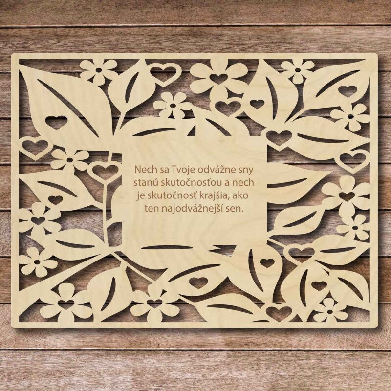 Sentop Drewniana tablica z tekstem - Bold dreams - do 60 x 80 cm