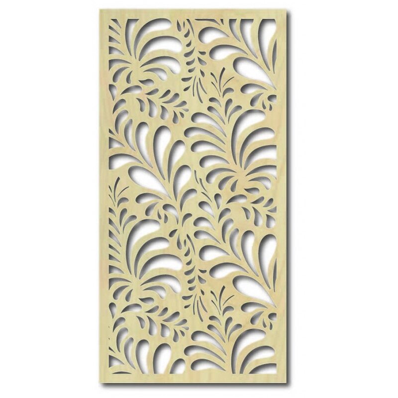 Sentop Elegancki drewniany panel z kwiatowym wzorem | PIKI