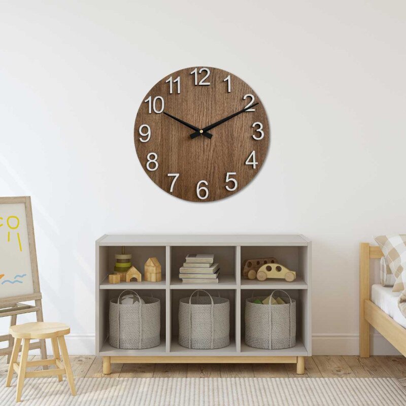 Sentop Elegancki drewniany zegar do salonu - TORGGENT