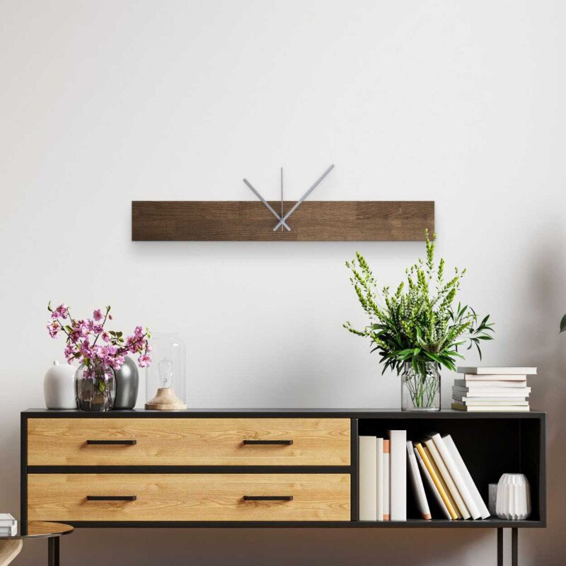 Sentop Minimalistyczny zegar z naturalnego drewna | HOKAI