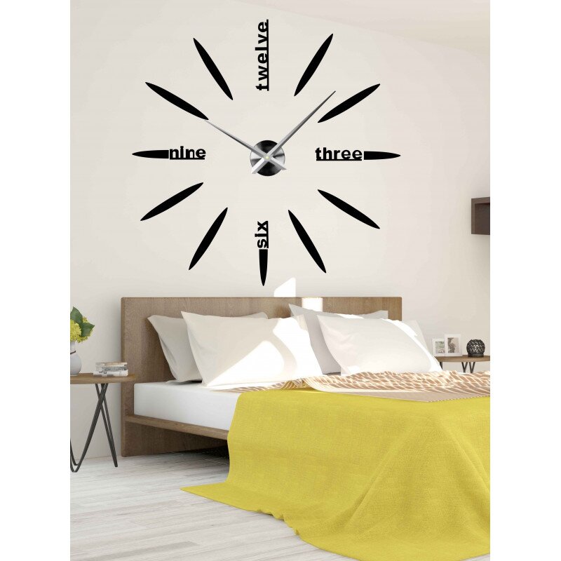 Sentop Samoprzylepny zegar ścienny - 3D DIY SIX