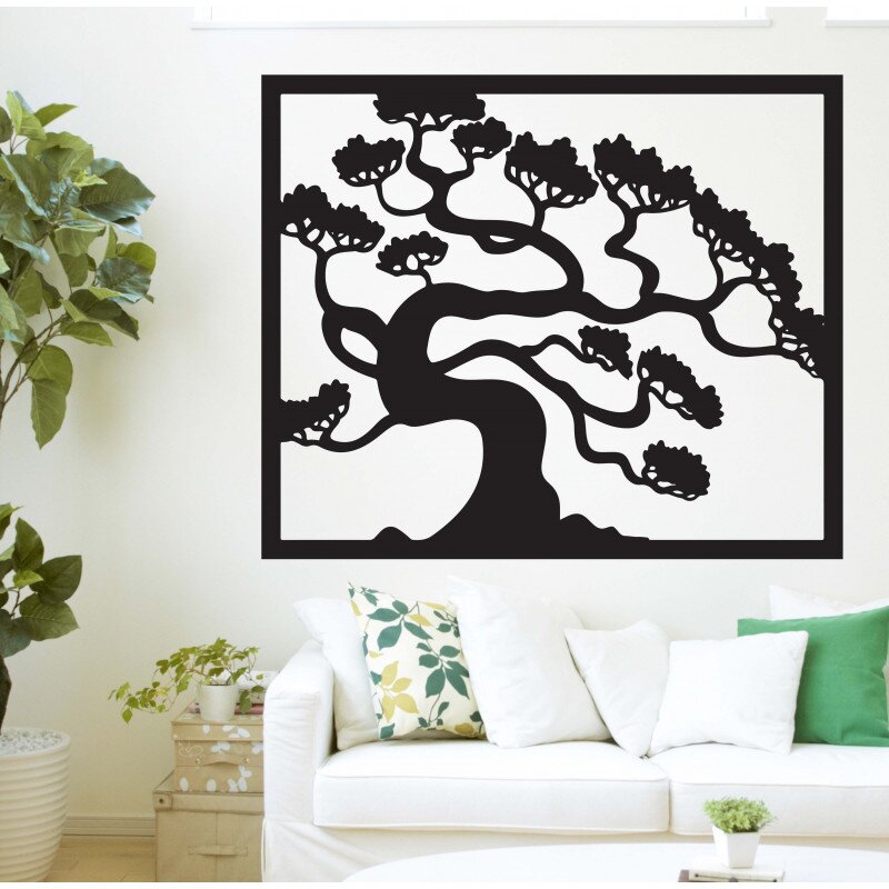 Stylesa Drewniany obraz na ścianie sklejki bonsai DRAZSKA