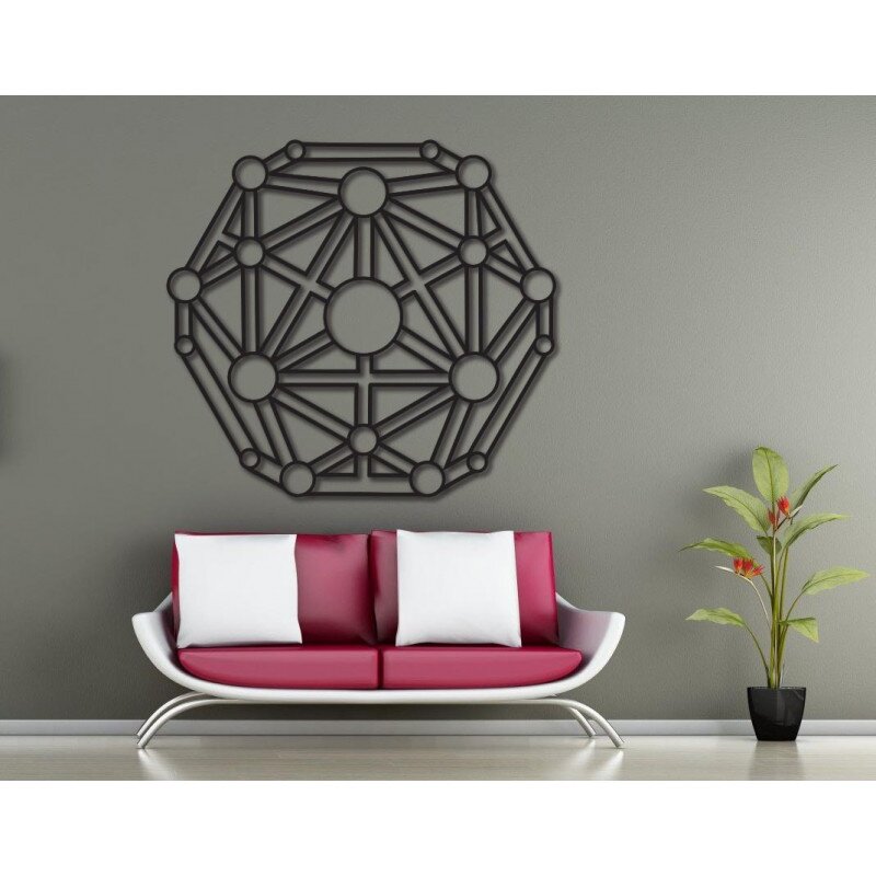 Stylesa Geometryczne malowanie na ścianie drewnianej sklejki