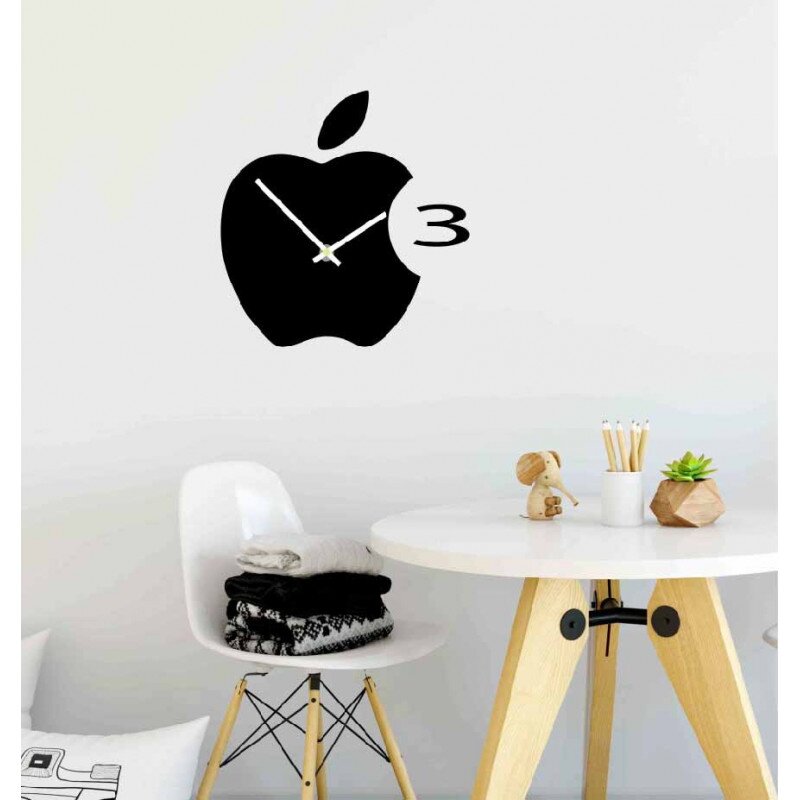 Stylesa Zegar ścienny plastikowy w kuchni APPLE 35x35 cm