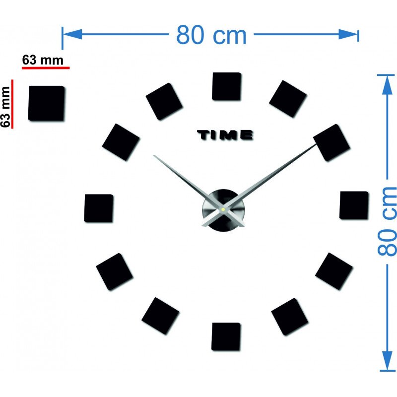 Stylesa Zegary ścienne STAL NIERDZEWNA 3D