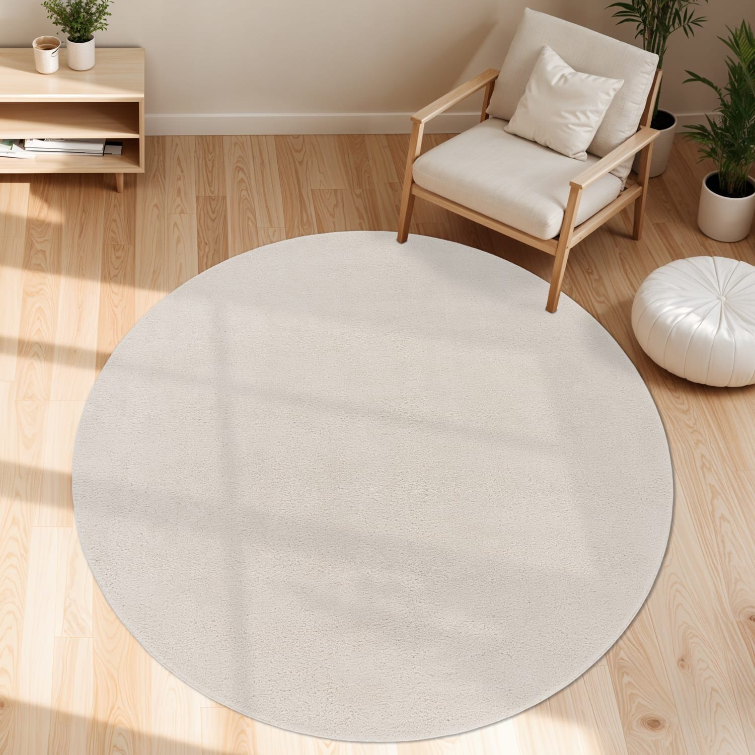 teppich.pl Dywan Calissa krem 80 cm okrągły