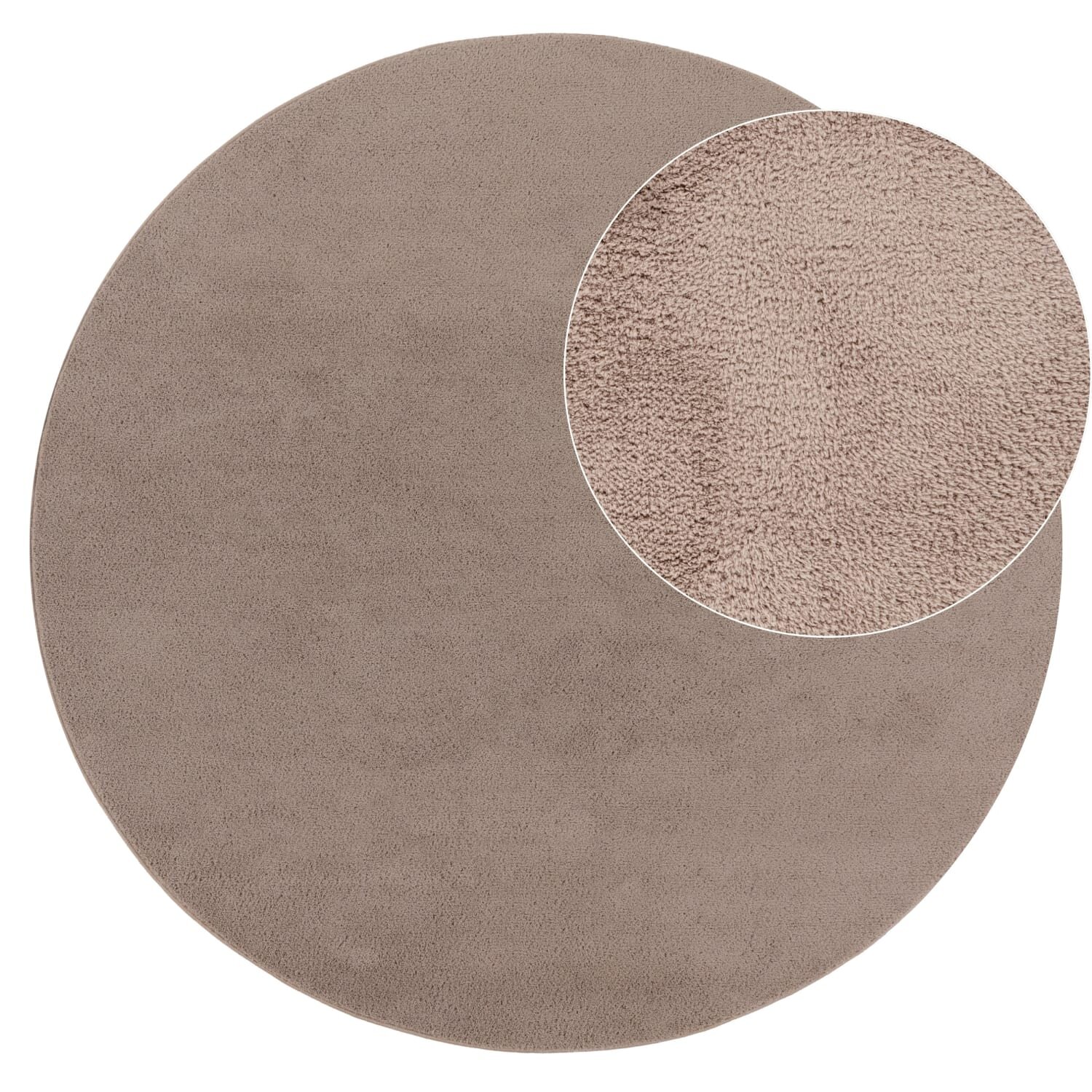 teppich.pl Dywan Calissa taupe 80 cm okrągły