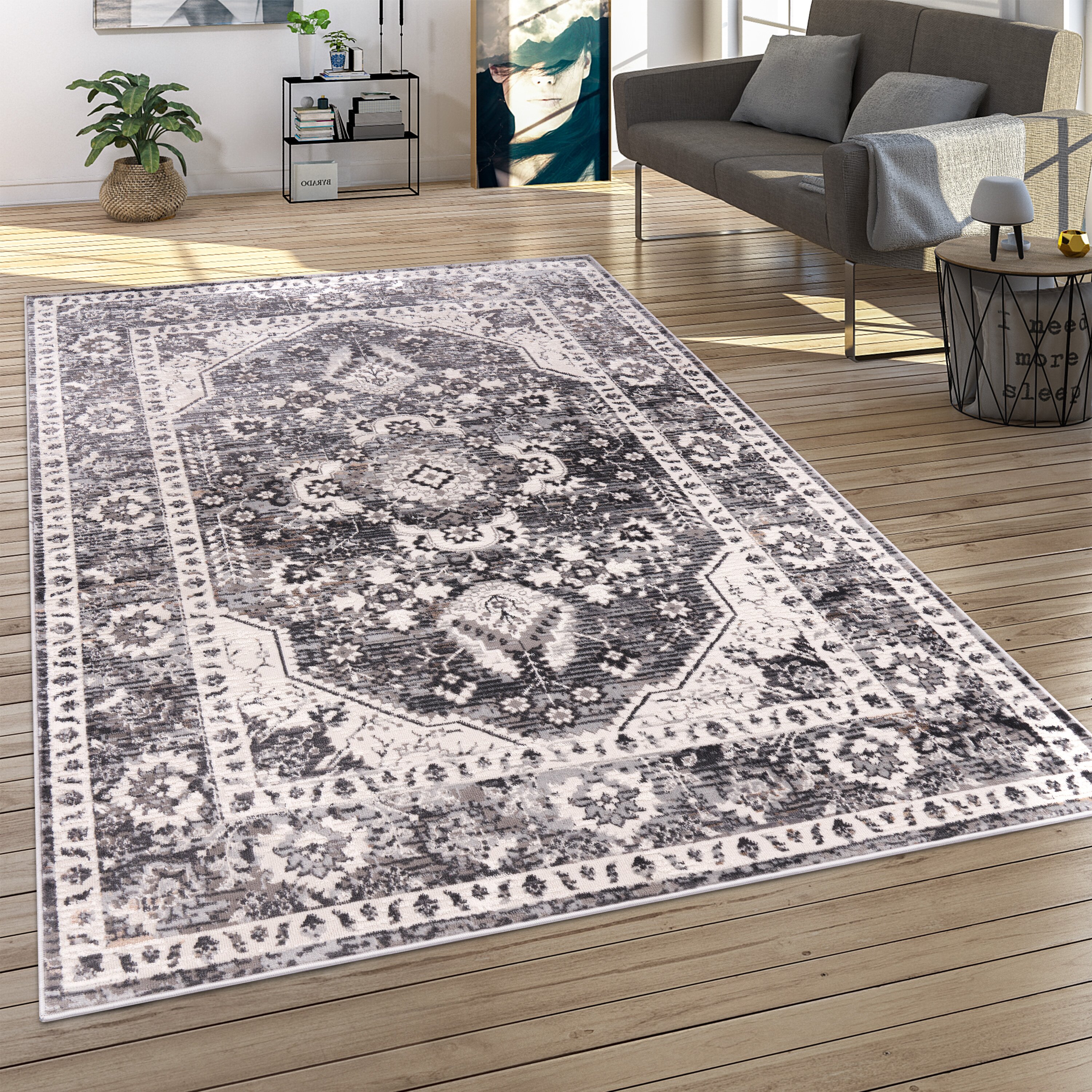 teppich.pl Dywan Foggy szary 60x100 cm