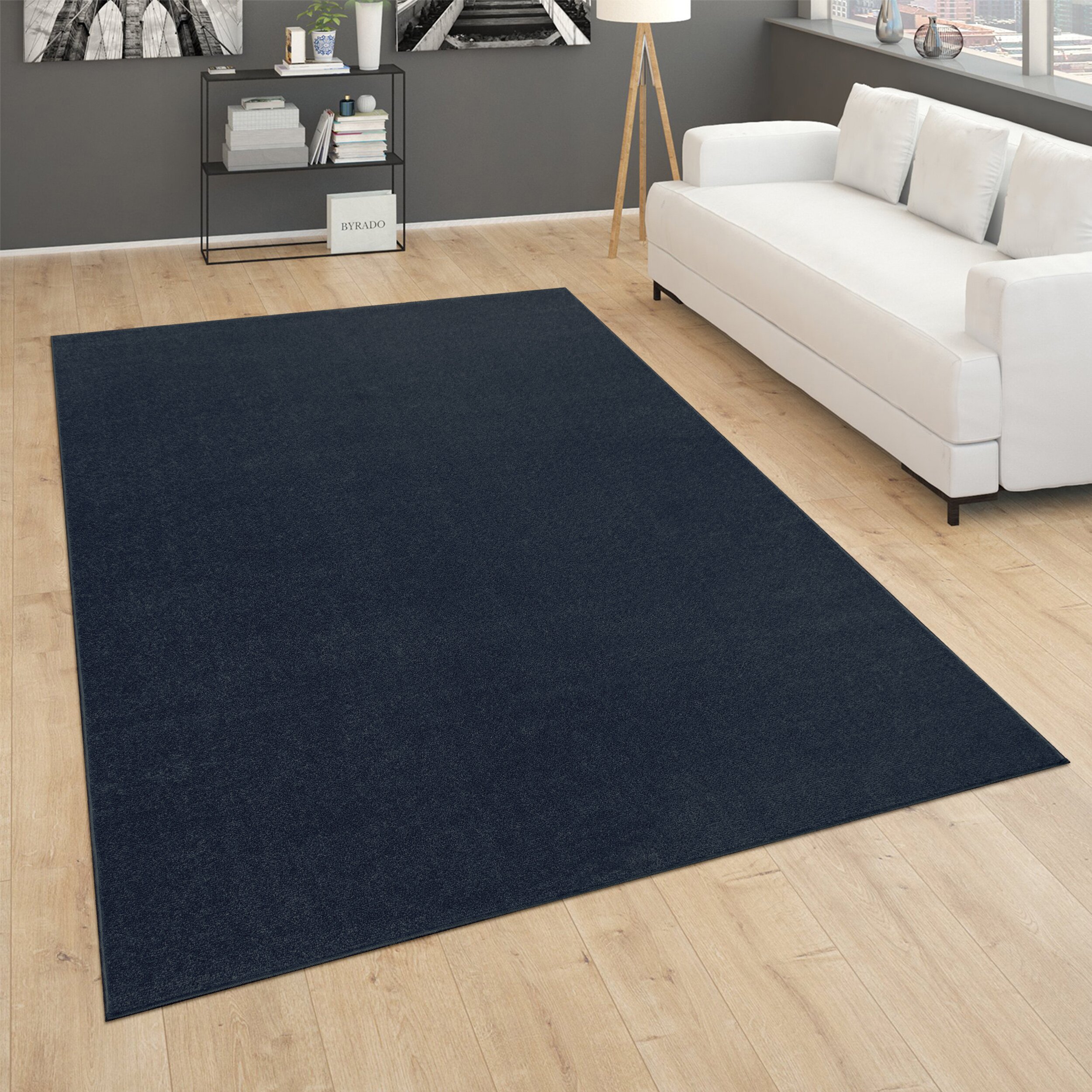 teppich.pl Dywan Portivo granatowy 200 cm kwadratowy