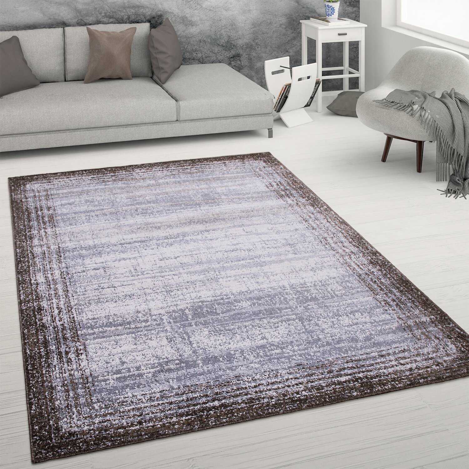 teppich.pl Dywan w stylu vintage Catalina brązowy 60x100 cm